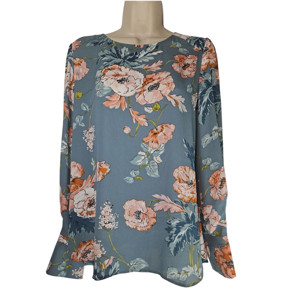 Ann Taylor Loft Sz S Floral Shirt Top Coquette Feminine Preppy Fairycore cottage